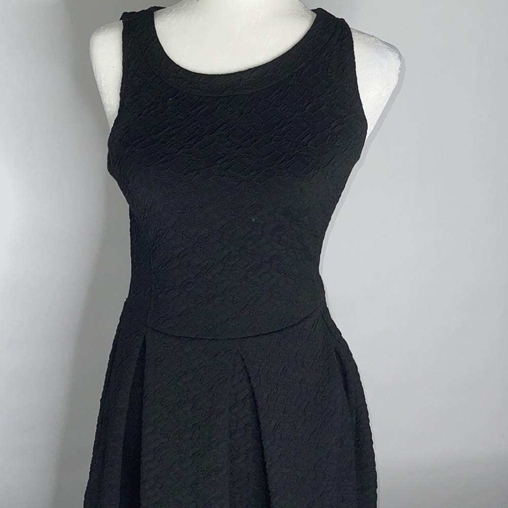 Frenchi Dresses black halter flare dress